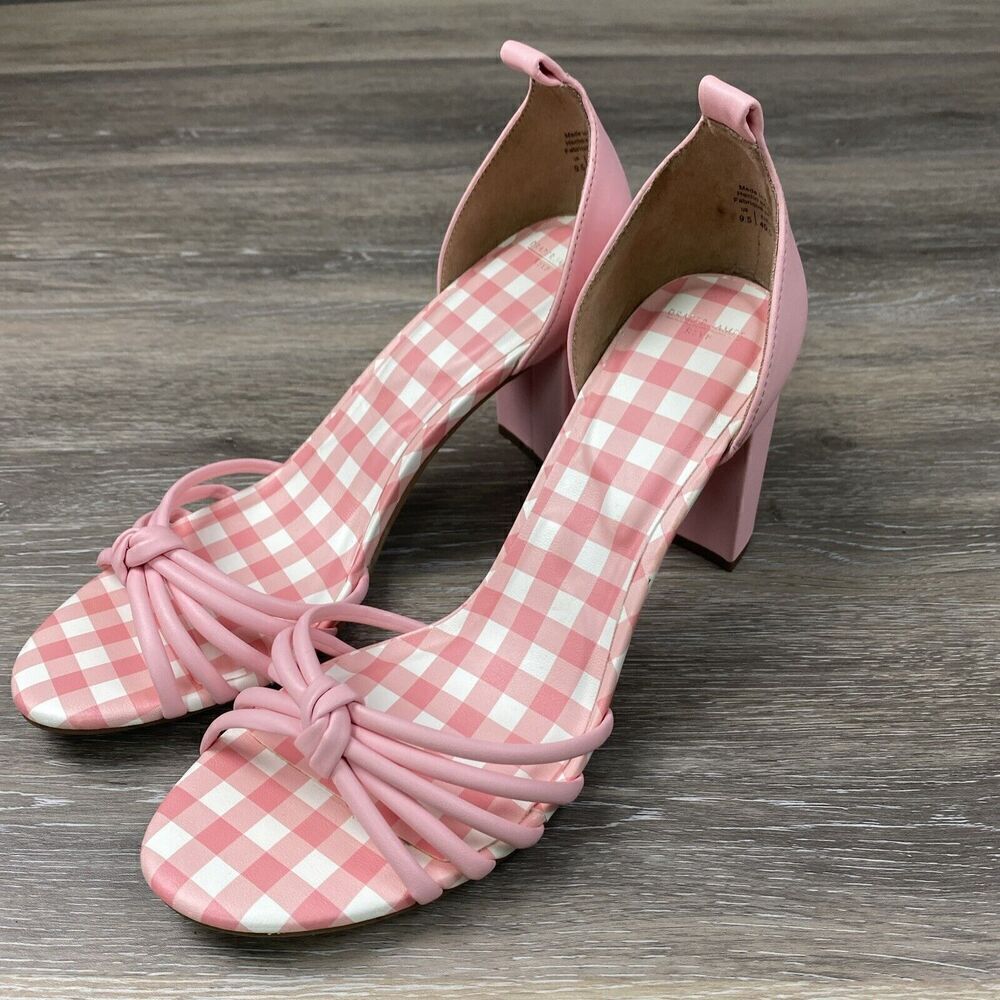 NWOB Draper James‎ RSVP Elisa Geranium Pink Chunky Heel Sandal Size 9.5